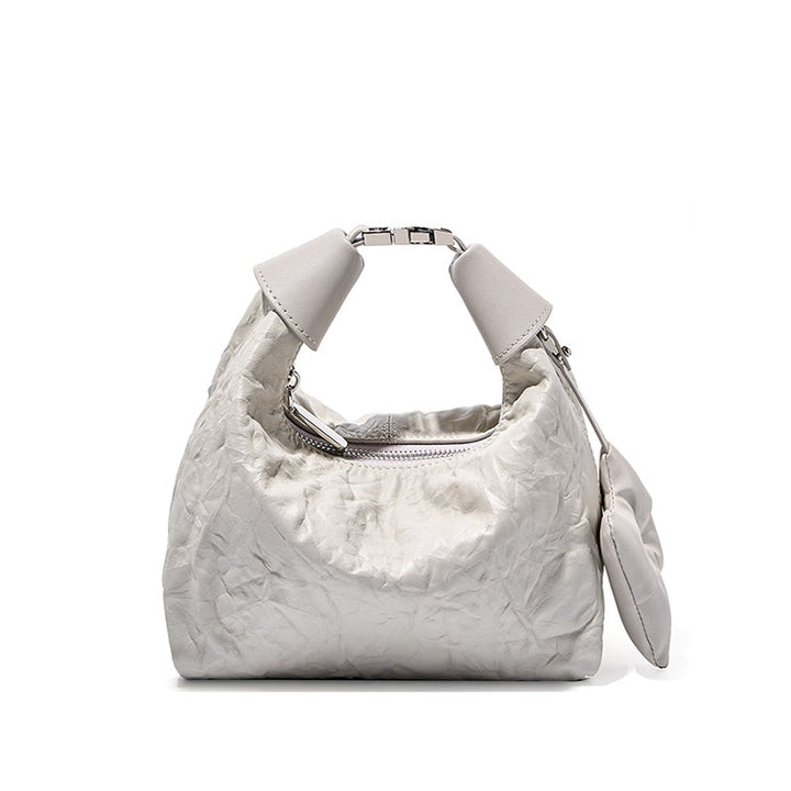 Avellie Noir Crinkle Mini Bag | Modern design with bow details