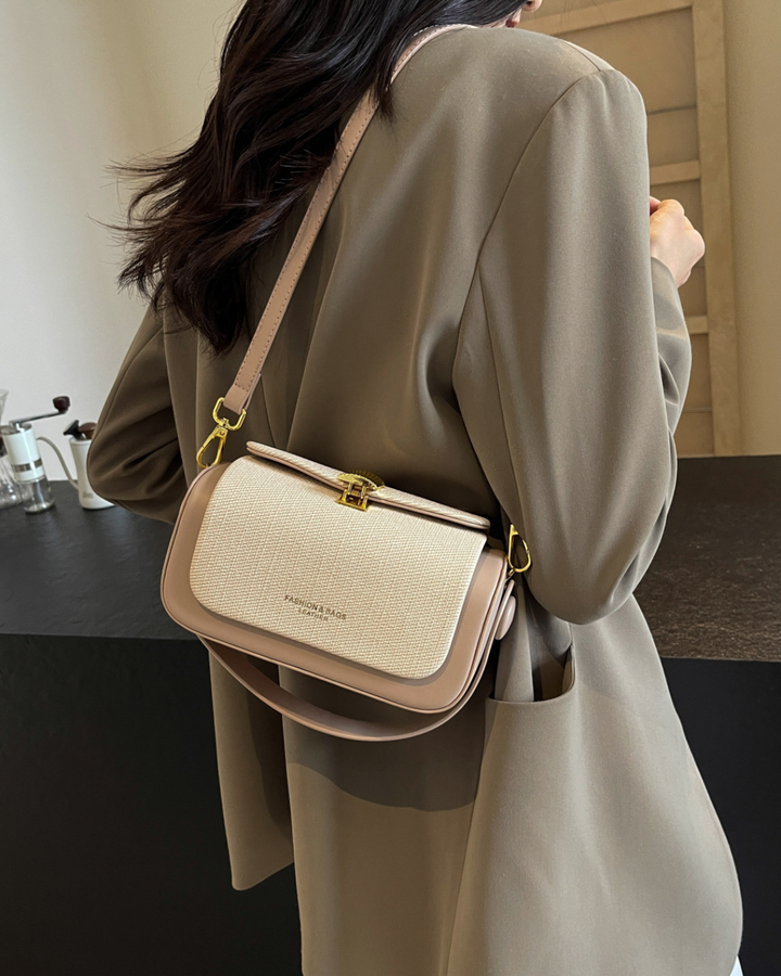 Avellie Retro II shoulder bag with coloured fabric flap | Elegant and functional design