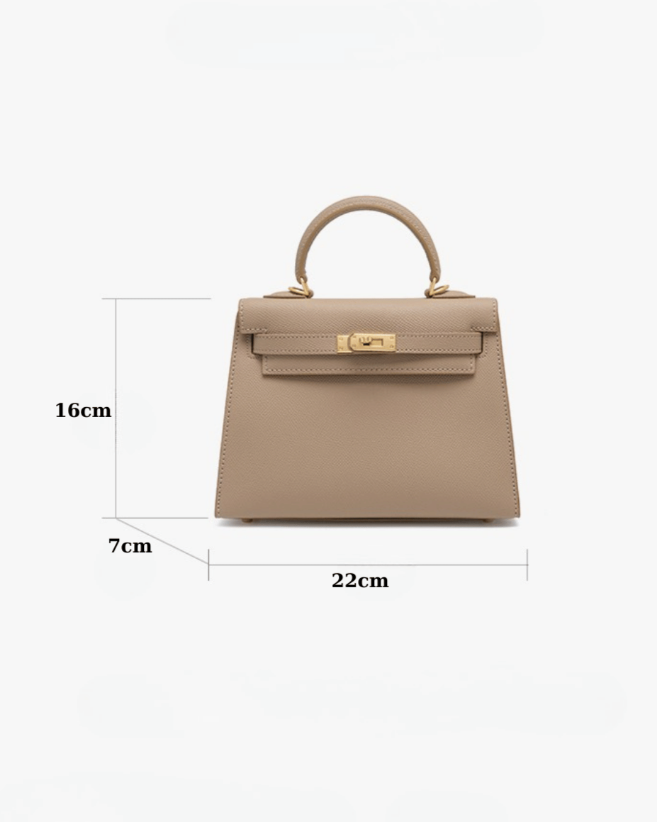 Avellie Classic Allure genuine leather bag | Elegance with gold accessories