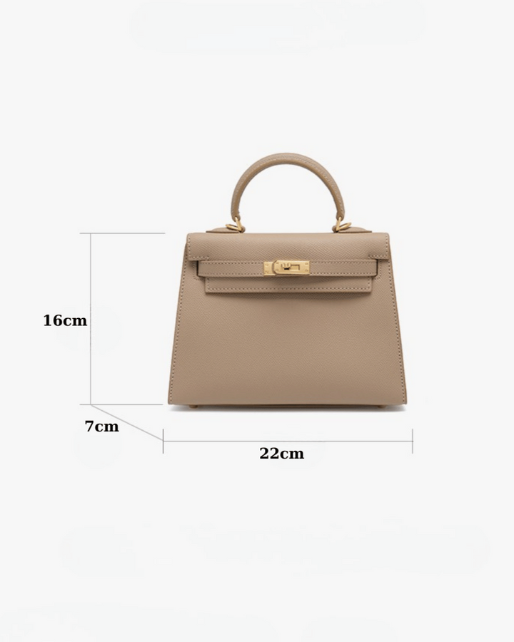 Avellie Classic Allure genuine leather bag | Elegance with gold accessories