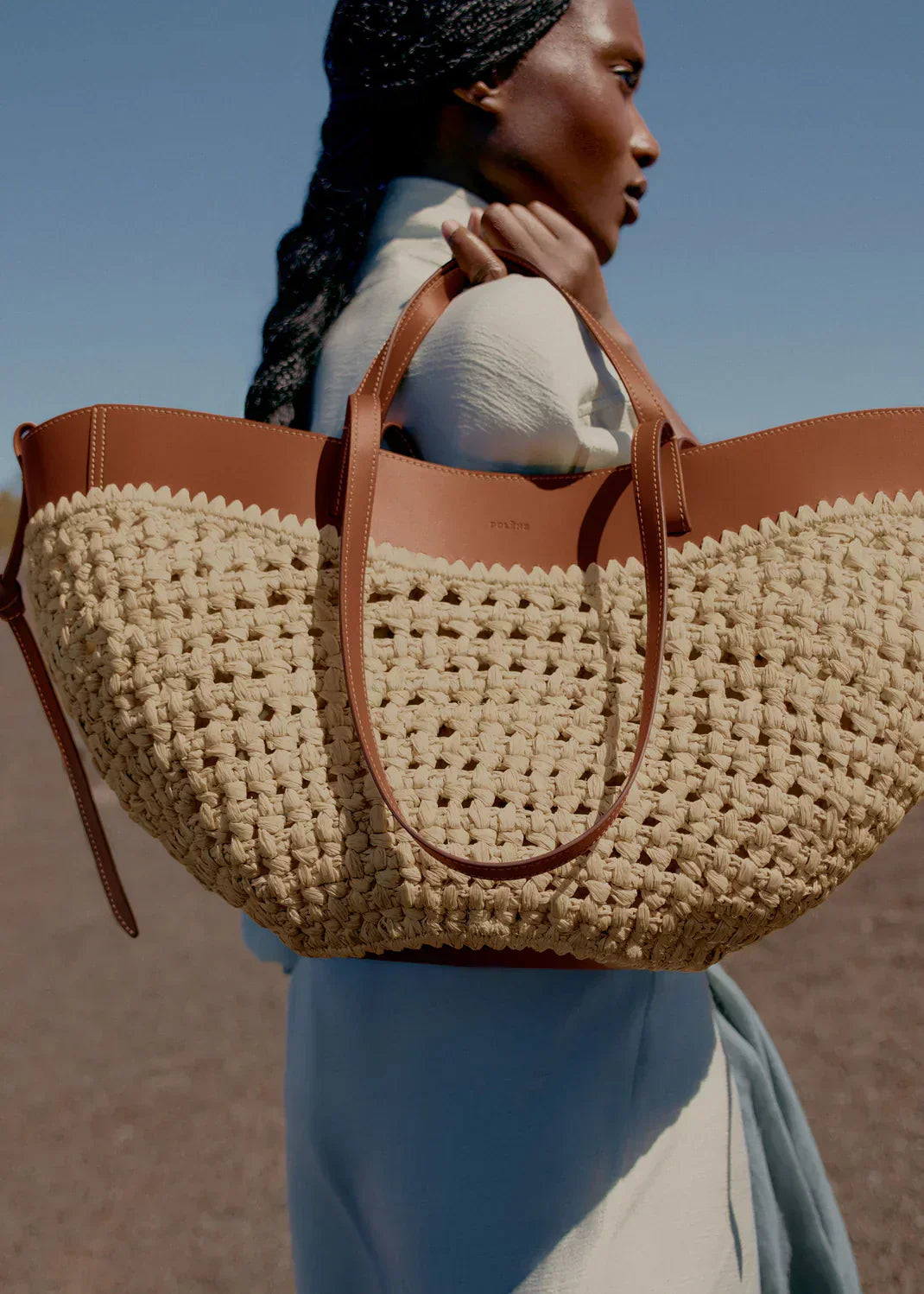 Avellie Polène bag in genuine woven leather | Elegant design and spacious