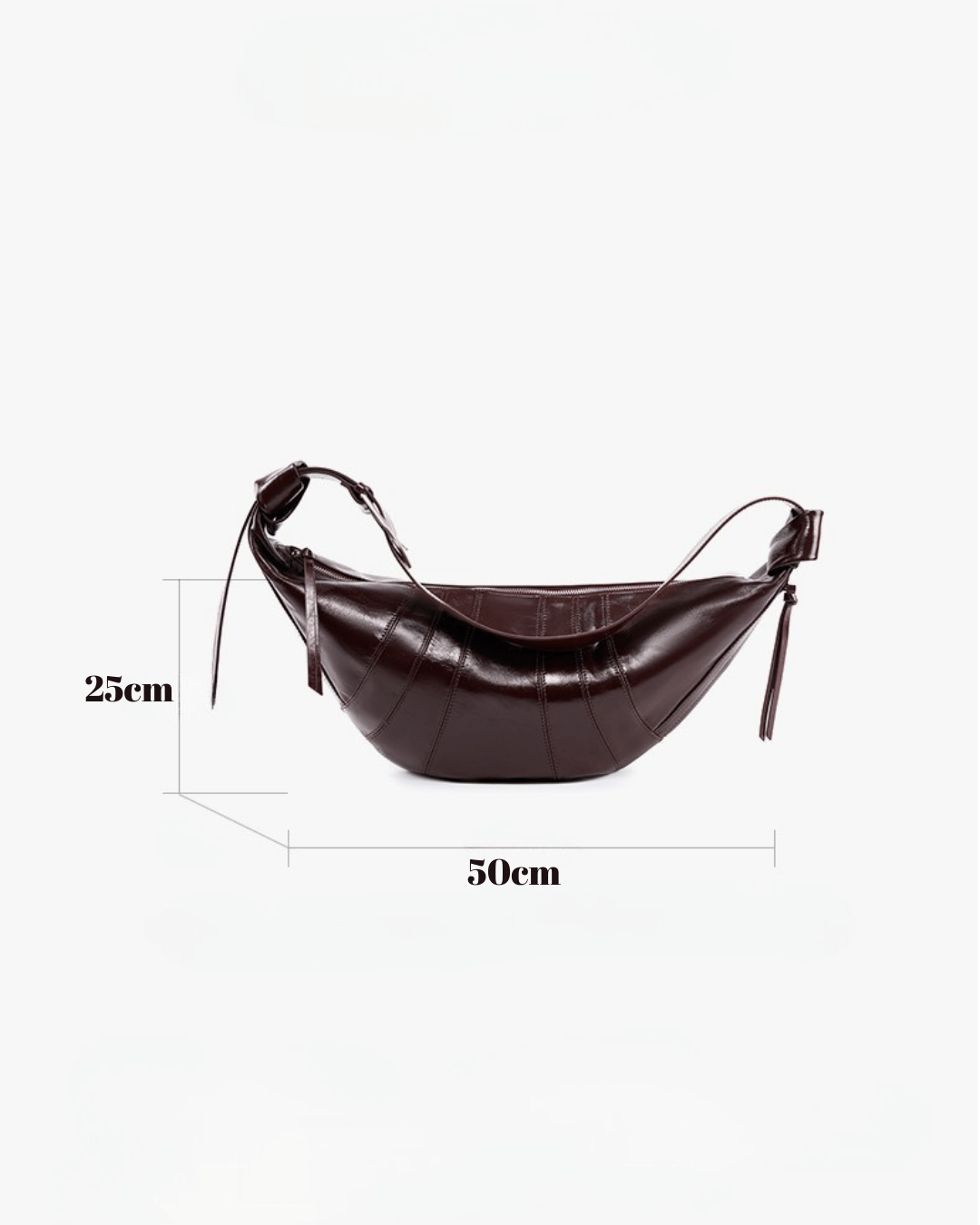 Avellie Banana Curve Lux Leather bag | For everyday use and elegance