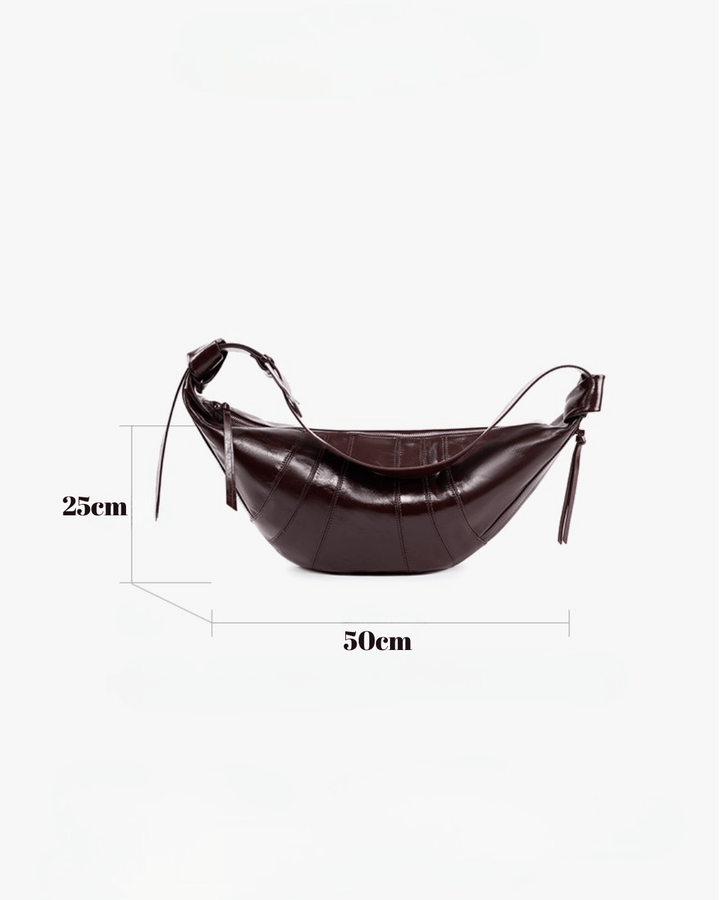 Avellie Banana Curve Lux Leather bag | For everyday use and elegance