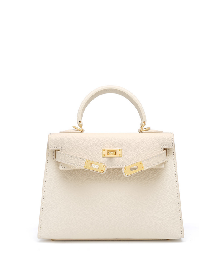 Avellie Classic Allure genuine leather bag | Elegance with gold accessories