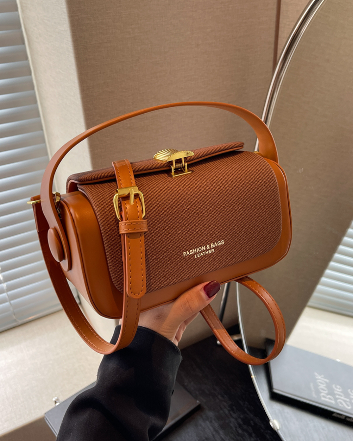 Avellie Retro II shoulder bag with coloured fabric flap | Elegant and functional design