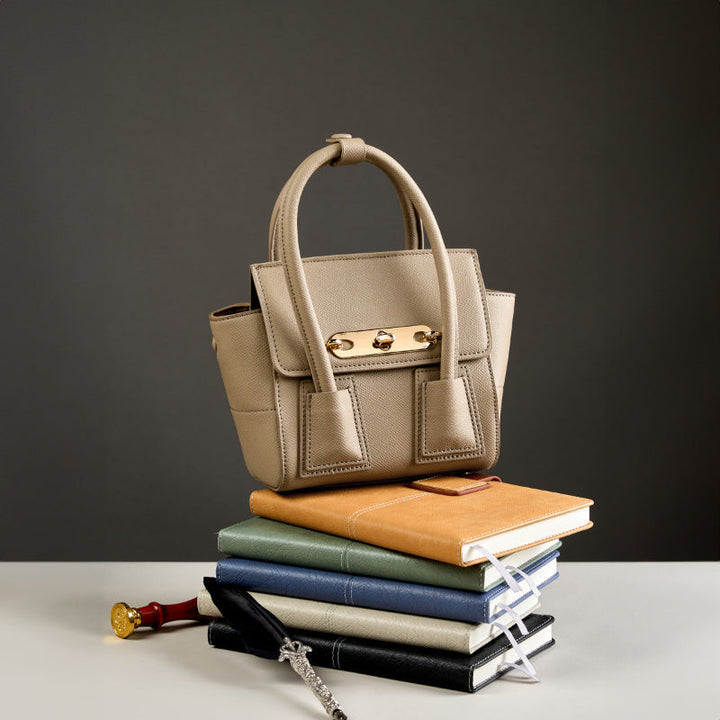 Avellie Golden Lock Touch Bag | Elegance with golden details