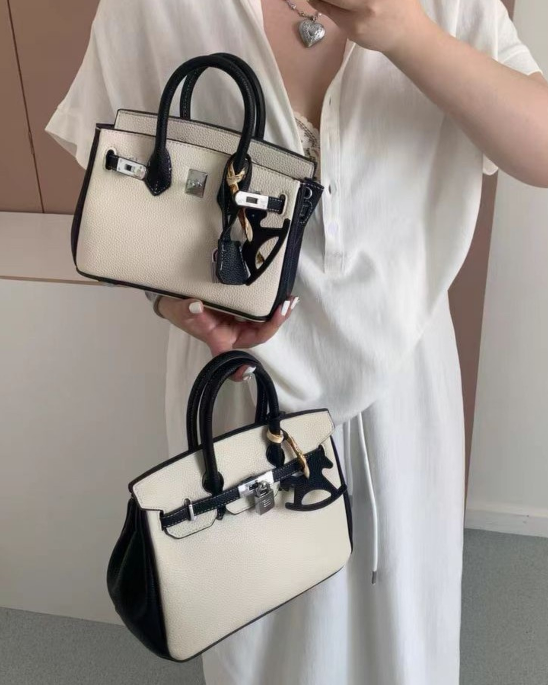 Avellie Aura Double leather bag | Modern and elegant design