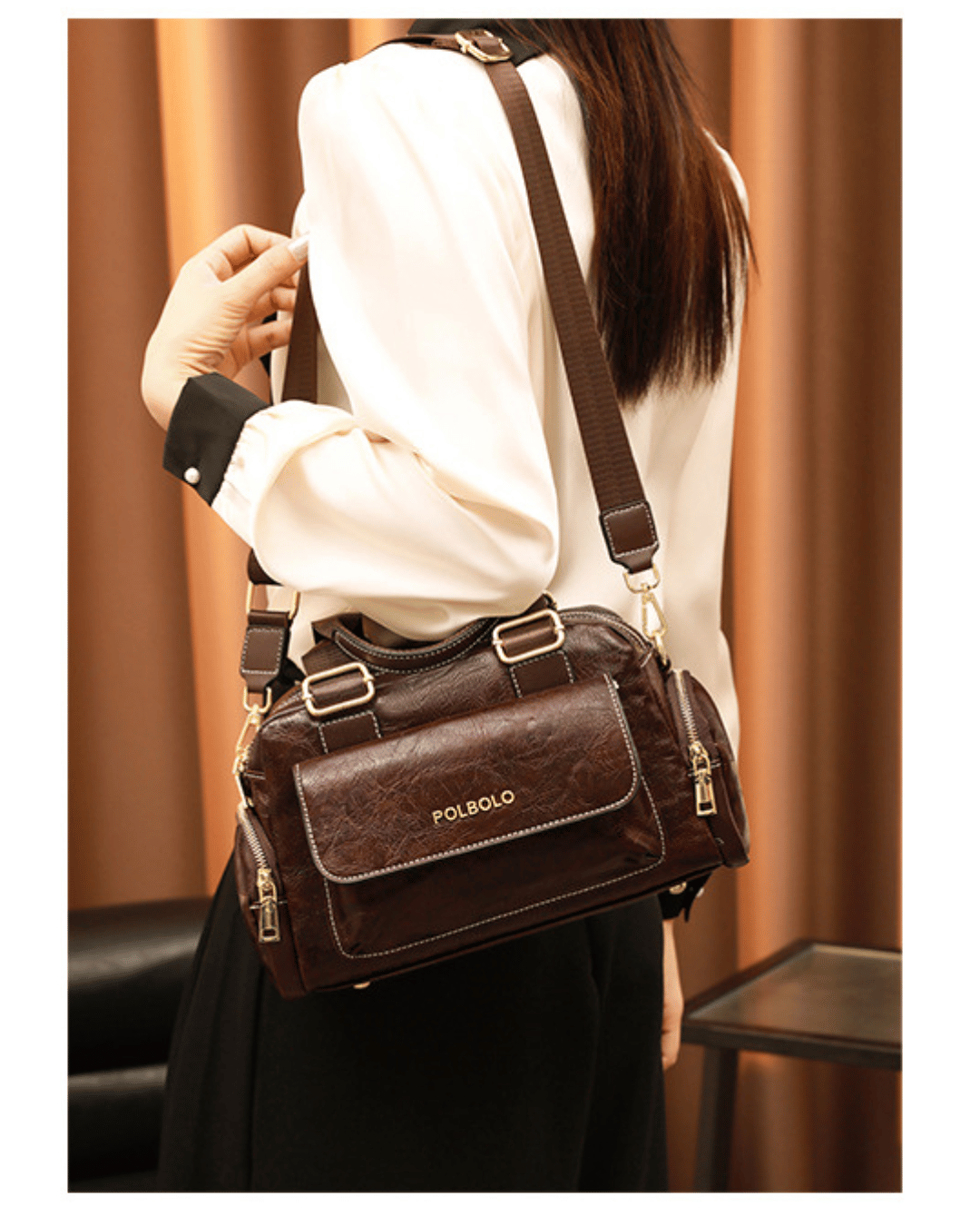Avellie Polbolo Vintage multi-compartment bag | Spacious and functional design