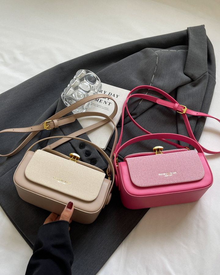 Avellie Retro II shoulder bag with coloured fabric flap | Elegant and functional design