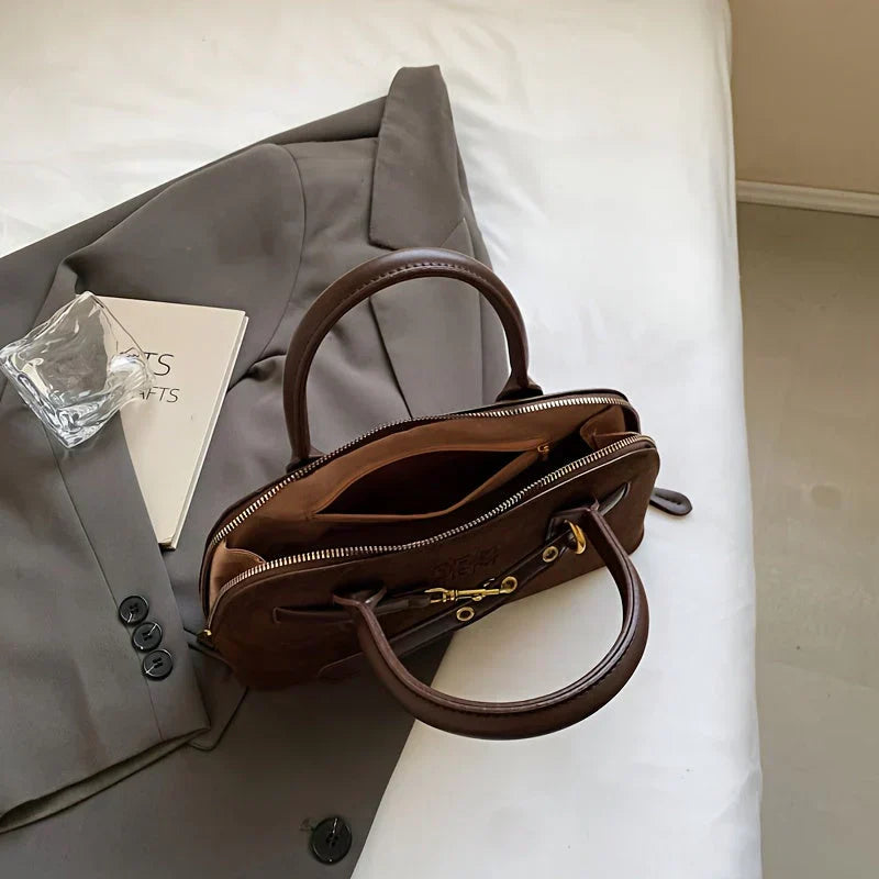 Avellie Small vintage suede handbag and shoulder bag