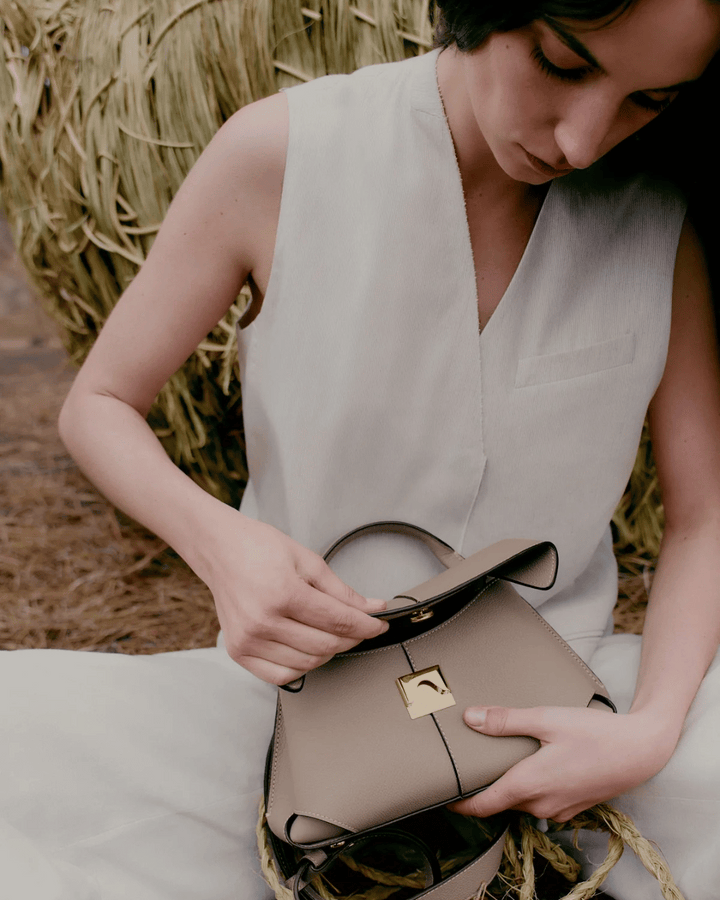 Avellie Handbag and Shoulder Bag with Flap Polène Mokki Belle | Elegant and Versatile