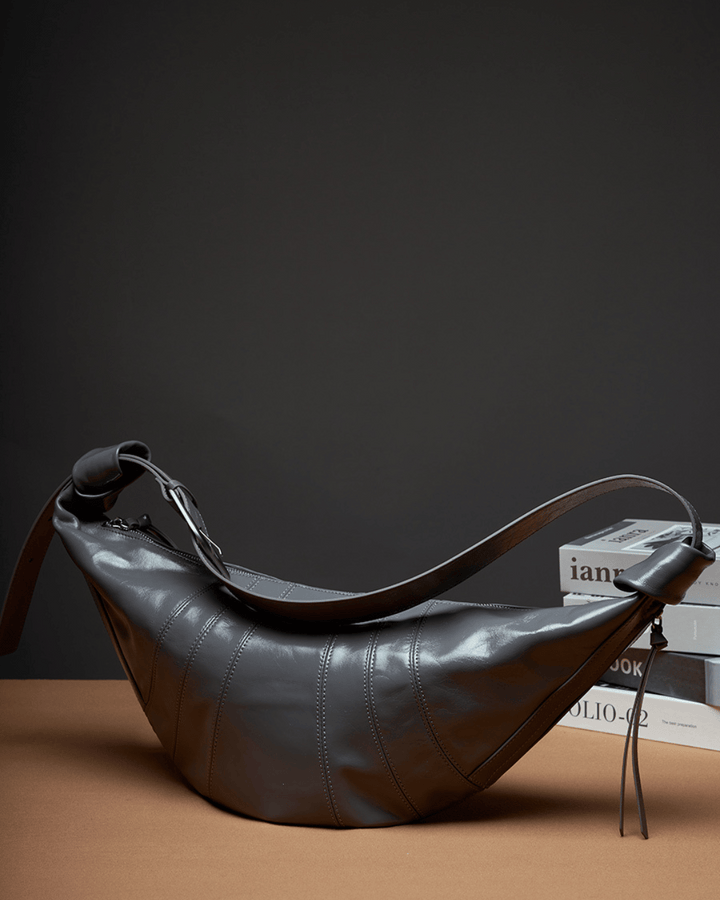 Avellie Banana Curve Lux Leather bag | For everyday use and elegance