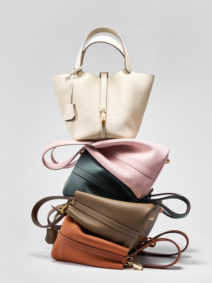 Avellie Picotin Genuine Leather Mini Bag | Luxury &amp; Compact Design