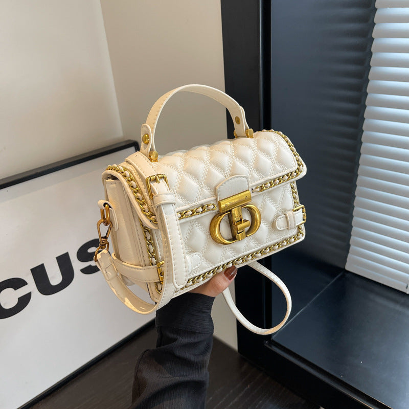 Avellie Diamond quilted handbag and shoulder bag with chain detail