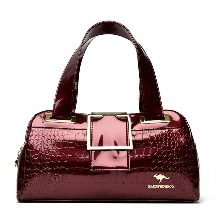 Avellie Croco 3 Cylinder Handbag | Large model with shiny crocodile pattern