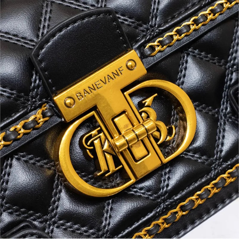 Avellie Diamond quilted handbag and shoulder bag with chain detail