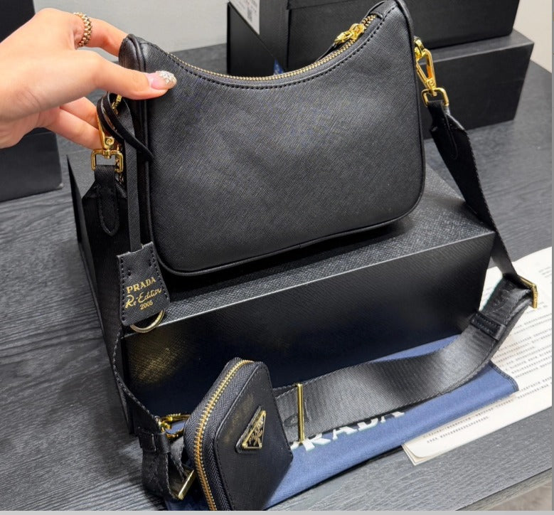 Avellie Prada Re-Edition 2005 Saffiano Leather Bag.