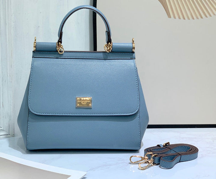 Avellie Dolce &amp; Gabbana Sicily Medium Top Handle Leather Bag - Elegant Design
