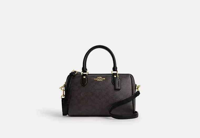 Avellie Coach Rowan Satchel – Signature Canvas Top Handle Bag