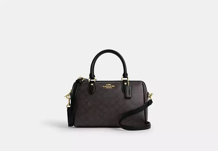 Avellie Coach Rowan Satchel – Signature Canvas Top Handle Bag