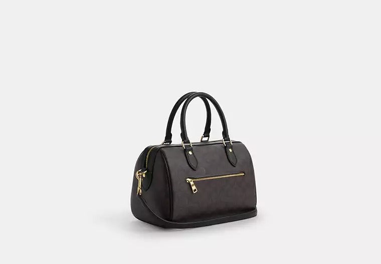 Avellie Coach Rowan Satchel – Signature Canvas Top Handle Bag