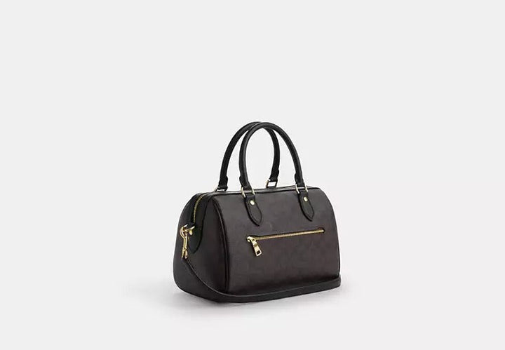 Avellie Coach Rowan Satchel – Signature Canvas Top Handle Bag