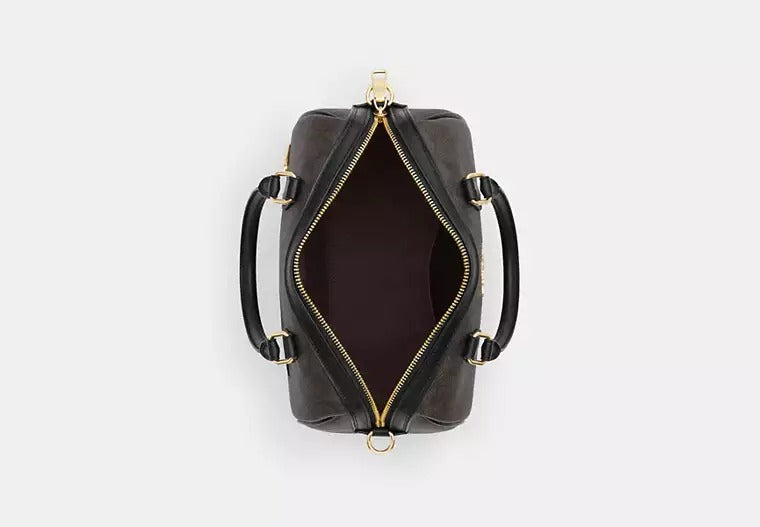 Avellie Coach Rowan Satchel – Signature Canvas Top Handle Bag