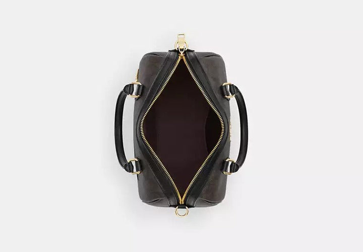 Avellie Coach Rowan Satchel – Signature Canvas Top Handle Bag