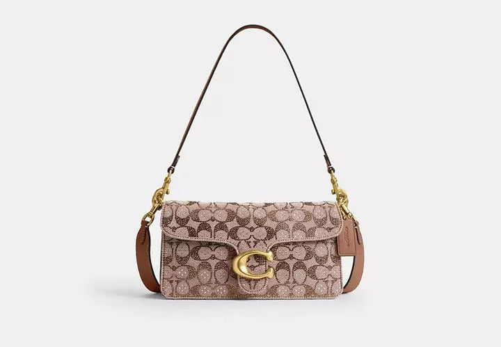 Avellie Coach Tabby Signature Diamond Jacquard Shoulder Bag