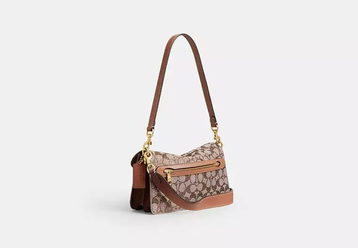 Avellie Coach Tabby Signature Diamond Jacquard Shoulder Bag