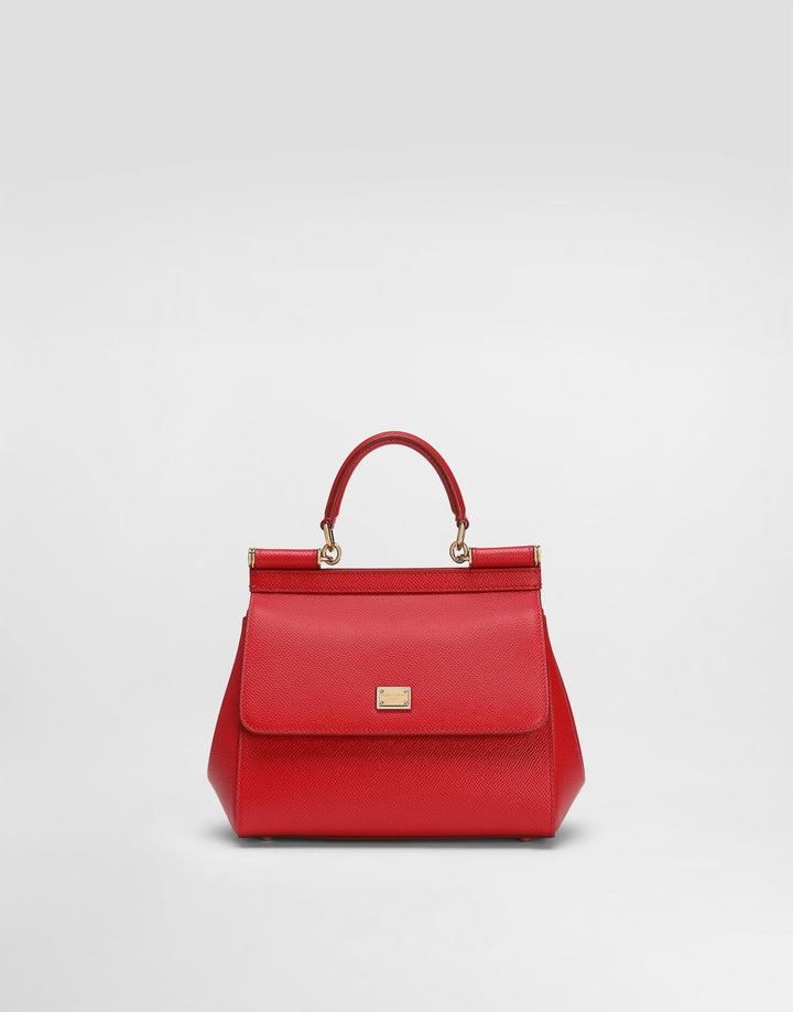 Avellie Dolce &amp; Gabbana Sicily Medium Top Handle Leather Bag - Elegant Design