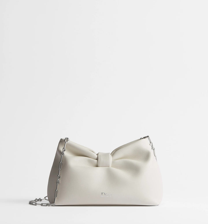 Avellie Dior Small Bow Bag – Elegant Soft Leather Shoulder Bag