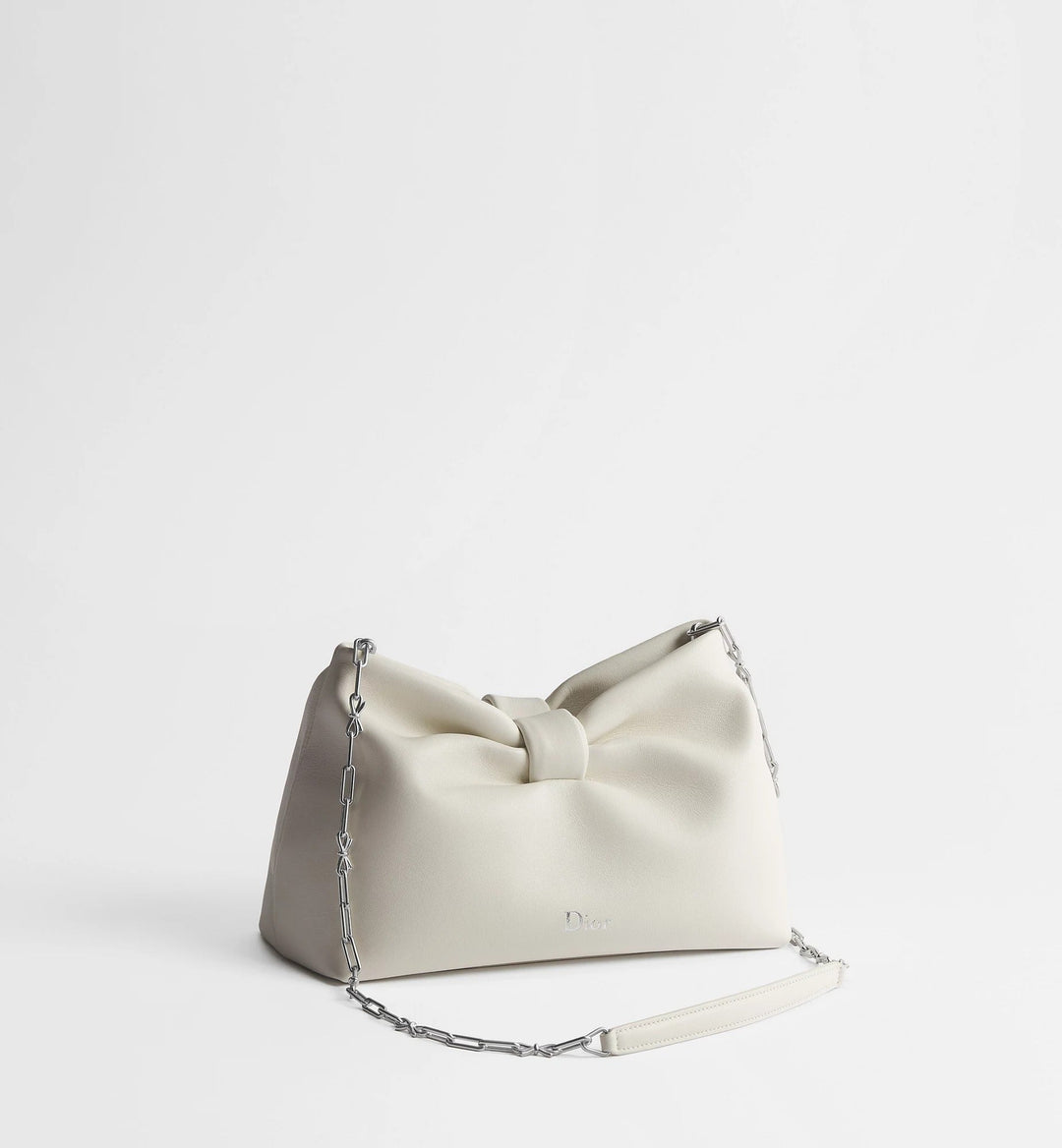 Avellie Dior Small Bow Bag – Elegant Soft Leather Shoulder Bag