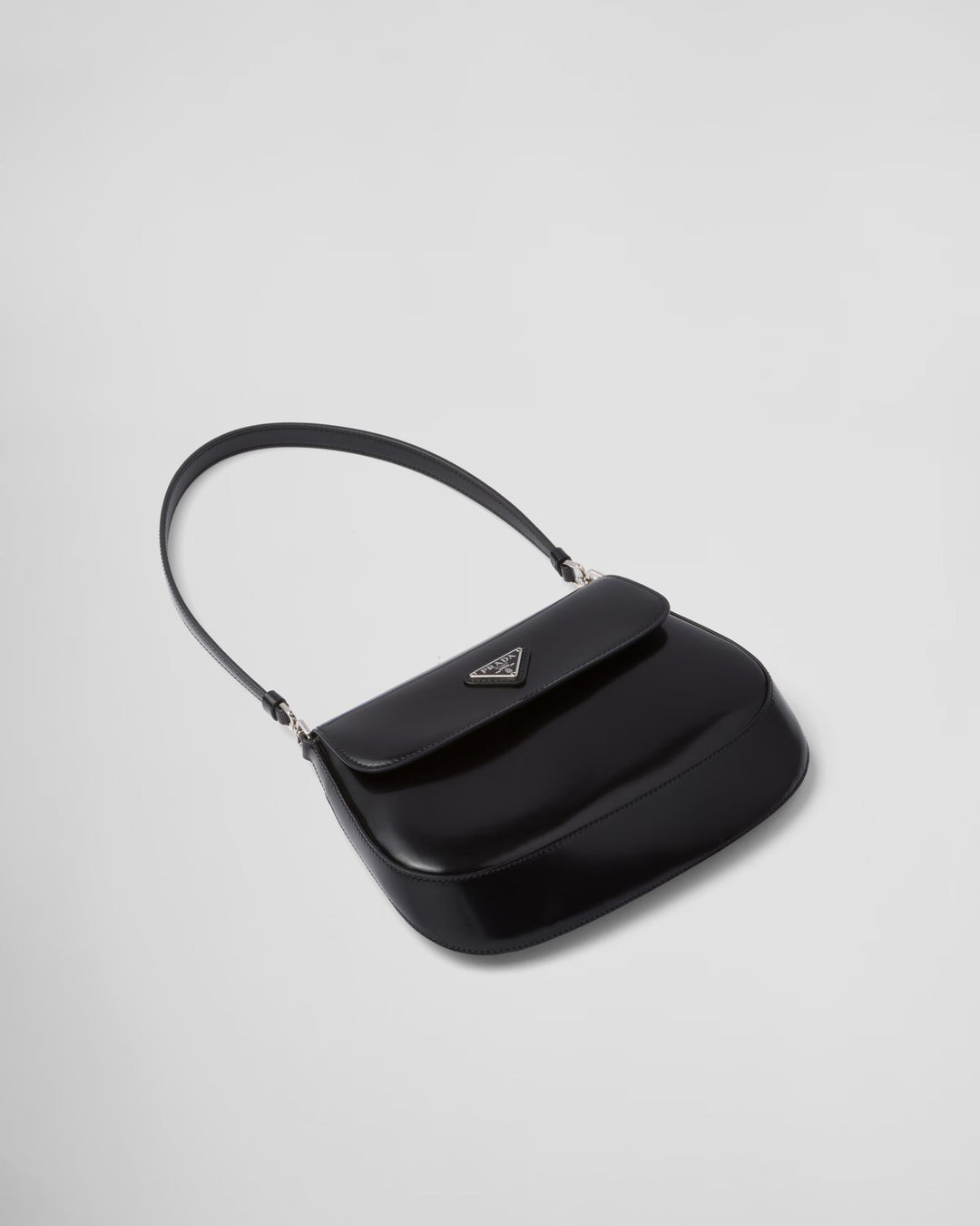 Avellie Prada Cleo Brushed Leather Flap Shoulder Bag
