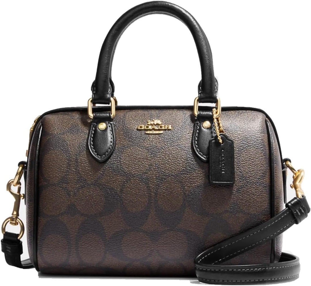 Avellie Coach Rowan Satchel – Signature Canvas Top Handle Bag