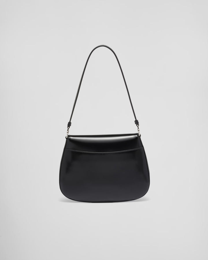 Avellie Prada Cleo Brushed Leather Flap Shoulder Bag