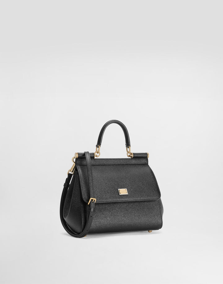 Avellie Dolce &amp; Gabbana Sicily Medium Top Handle Leather Bag - Elegant Design